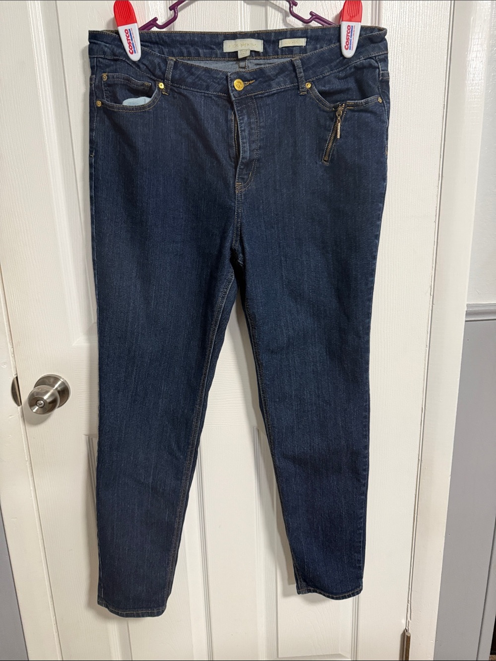 Nicki Minaj Dark Blue Skinny Stretch Jeans
